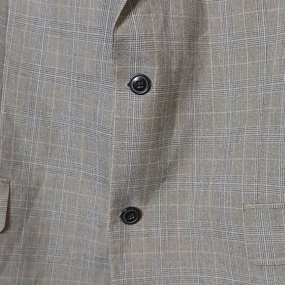 Haggar Mens Plaid‎ Coat Blazer Size 46L